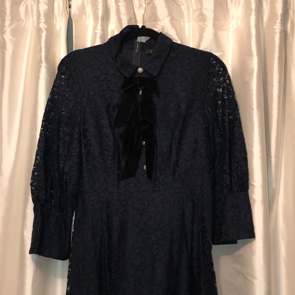 Halogen x Atlantic-Pacific Bow Lace Midi Dress - Picture 8 of 11